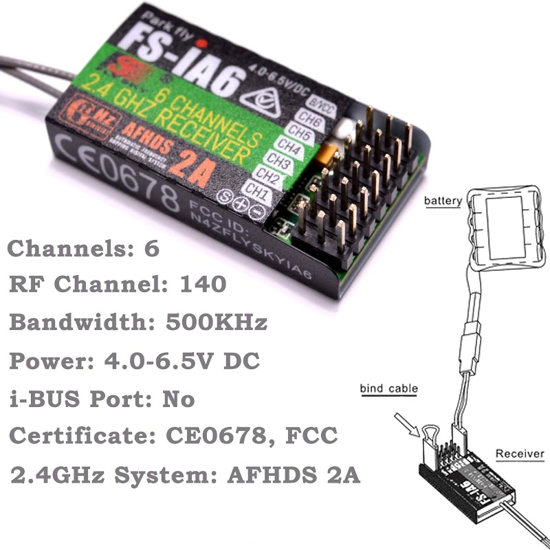 Flysky FS-IA6 Receiver 6CH Dua - Drone Racing Antenna review and price