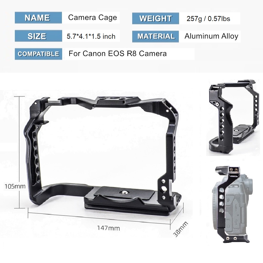 Protective Frame Camera Cage f - Canon Camera Eos R8 review and price